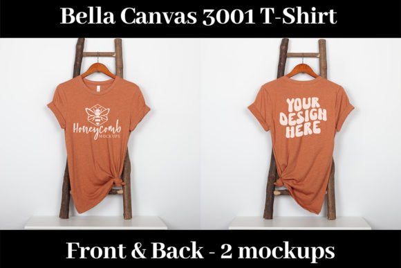 3001 Heather Autumn Mockup: T-Shirts & Graphics