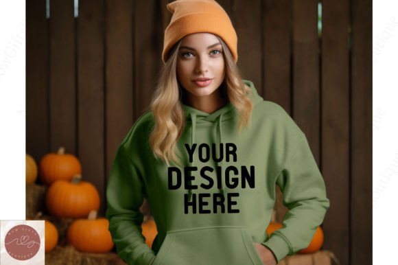 Autumn Fall Hoodie Mockup 24: Graphics for Hoodies Sweatshirts