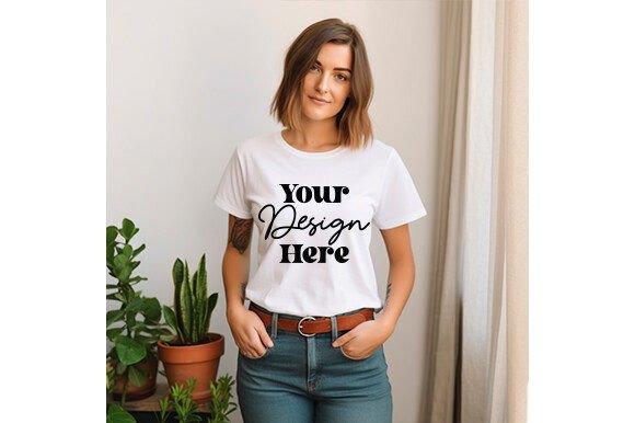 Bella Canvas 3001 Mockup: Graphics for T-Shirts