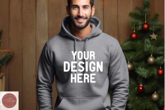 Christmas Men 18500 Hoodie Mockup 10: Graphics for Hoodies Sweatshirts