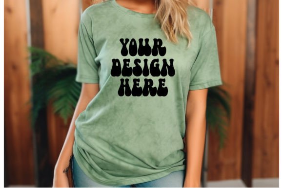 Comfort Color Blast 1745 Fern Mockup for Graphics and T-Shirts