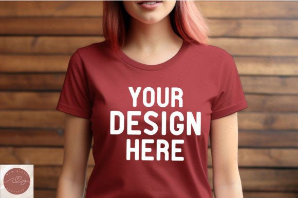 Comfort Colors Woman Tshirt Mockup 12: Graphics for T-Shirts