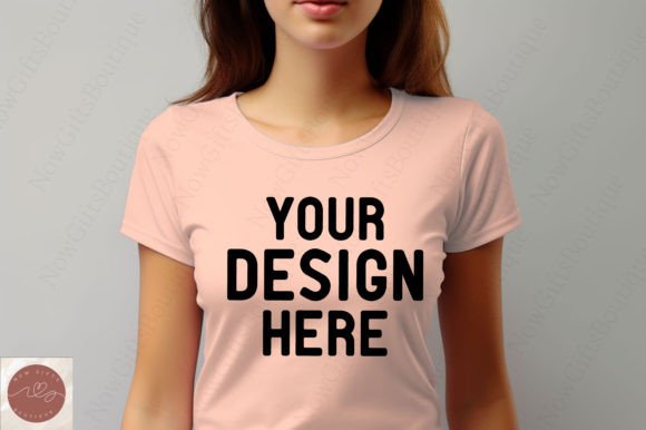 Comfort Colors Woman Tshirt Mockup 18: Graphics for T-Shirts