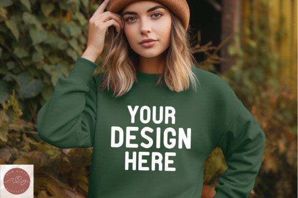 Fall Sweatshirt Mockup: Graphics for Hoodies Sweatshirts