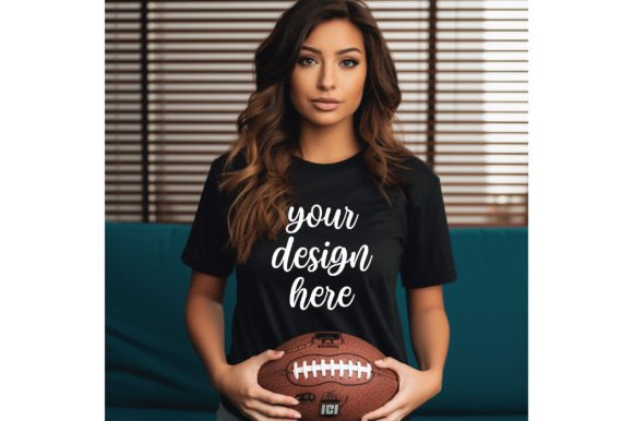 Review: Football Black T-shirt Mockup 18 for Embroidery