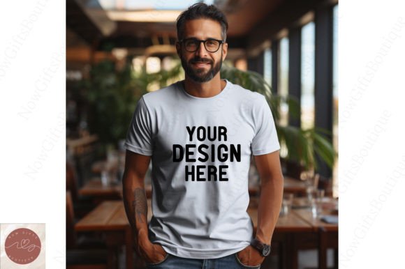 Reviewing Bella Canvas 3001 Men T-Shirt Mockup 7